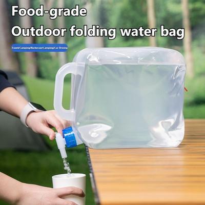 5-20L Foldable Water Bucket with Faucet Outdoor Emergency Portable Camping Car Water Bottle Water Bag Outdoor Folding