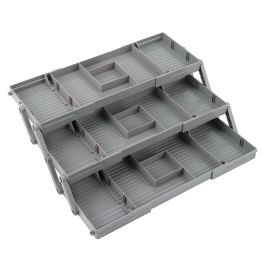 3 Tier Drawer Organizer Adjustable Expandable Multi Level Smart Drawer Organizer for Makeup Jewelry Cosmetics