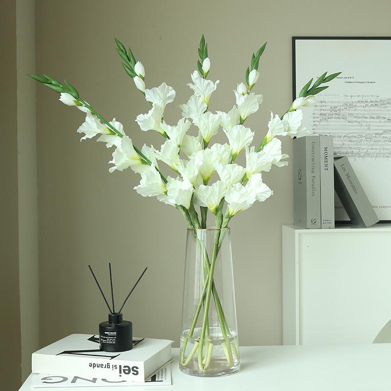 High-End European Style 8-Head Large Gladiolus Artificial Flowers Home Living Room Decoration Wedding Flowers Artificial Flowers