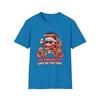 Camiseta Unisex Softstyle Chibi Papai Noel Sacos de Carvão Trenó de Fast-Food Natal Engraçado