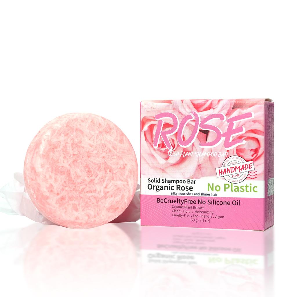 Pink Rose Shampoo Soap, Essential Oil, Handmade Soap, Nourishing, Oil Controlling, Stain Removing, Floral Fragrance Overflowing