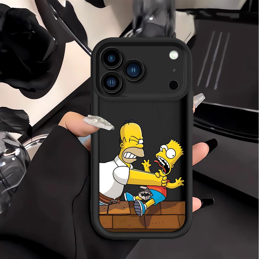 Phone Cover Case for Apple iPhone 17 Pro Max 16e 13 Mini 11 12 16 XR 14 Plus XS Air 15 The Simpsons Homer Bart
