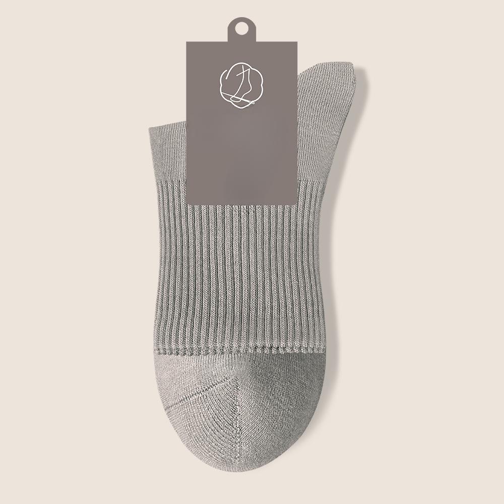 Herren Frühling und Herbst Neue Reine Baumwolle Antibakteriell Sport Reine Farbe In The Tube Baumwollsocken