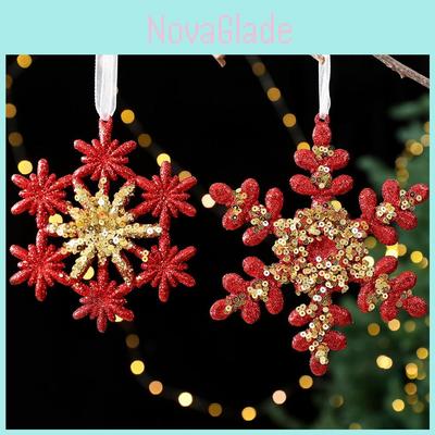 Creative Christmas Tree Snowflake Star Shaped Pendant Holiday Decoration Props For Holiday Home Scene