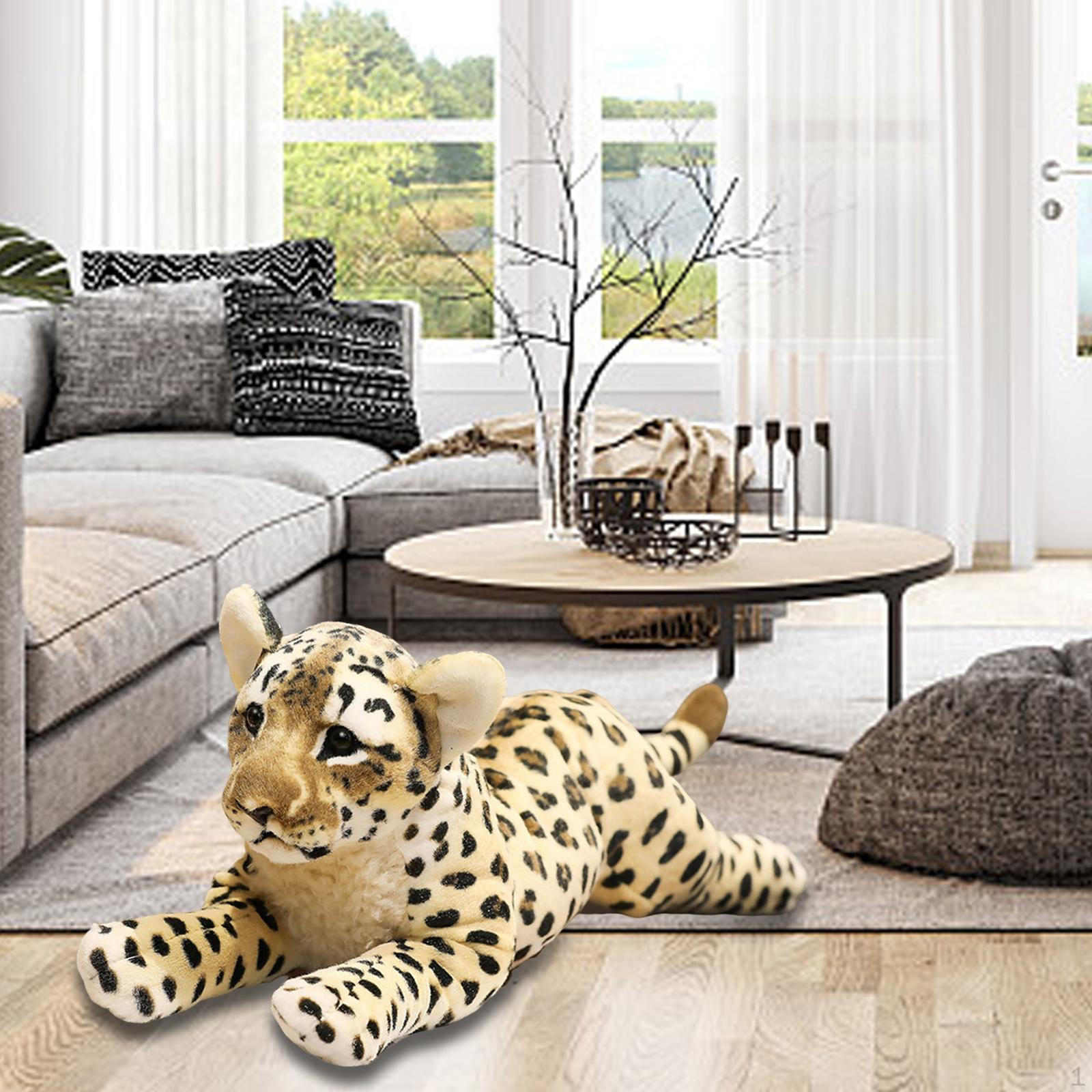Stuffed Animal Plush Funny Sleeping Cuddly Doll for Living Room Party Home Leopard