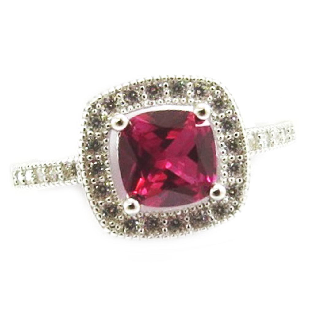 Ruby 'Sissi' Silver Ring