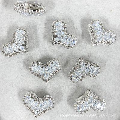 Colgante de Zirconia Corazón Marqués de Doble Cara Senyi Jewelry para Cadenas de Teléfono DIY