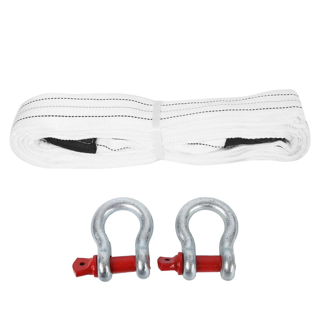 5 m Dragkabel 18 Ton Kraftig Bilbogseringsrem med Stål U-formade Krokar för Nödsituationer