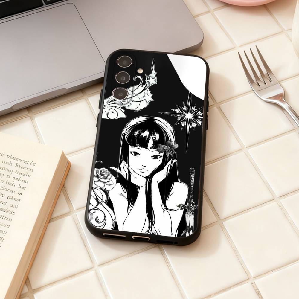 HOT Comics T-Tomie phone Case For Samsung Galaxy A73,A72,A71,A70,A53,A52,A51,Others Soft Black Shell