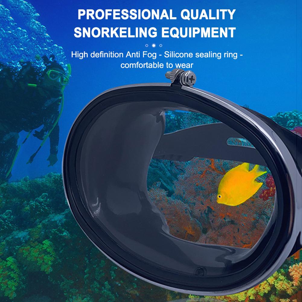 No Fogging Diving Masks Waterproof Underwater Glasses Single Lens Oval Swimming Goggles Snorkeling Mask for Adults