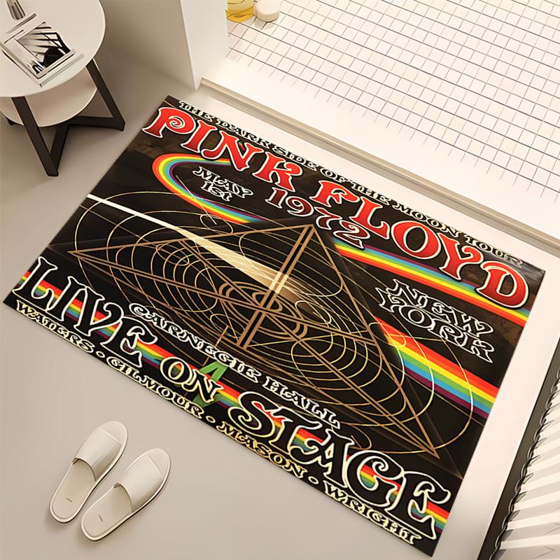 Rock Band P-Pink F-Floyd Print Area Rug - Soft,Washable Non-Slip Indoor Mat,Living Room,Home Office Decorative Rug