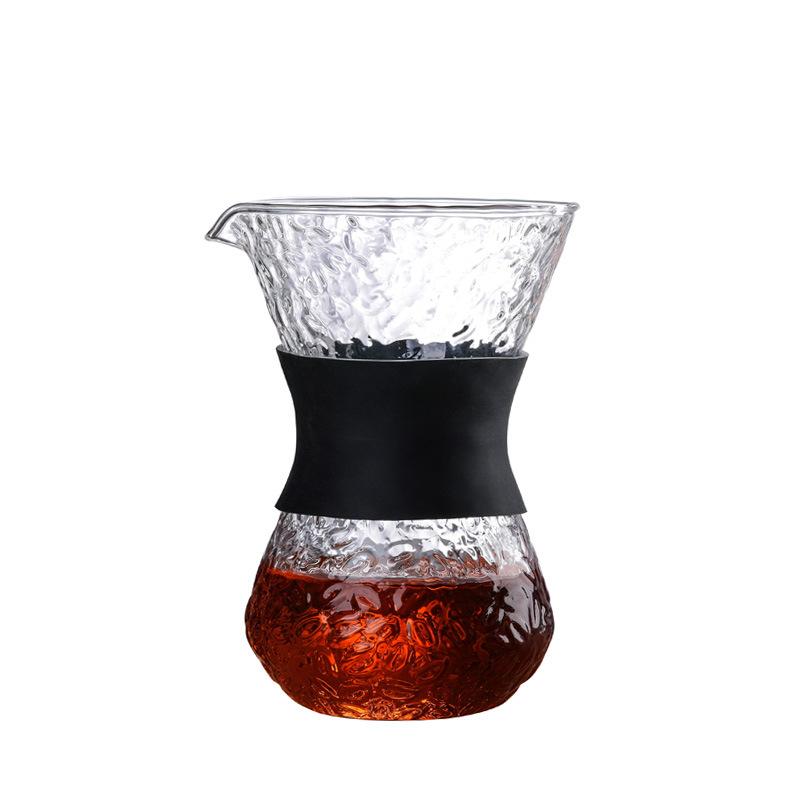 High borosilicate glass coffee pot Coffee set Hand brewing pot set Sharing pot Hammer glass coffee pot