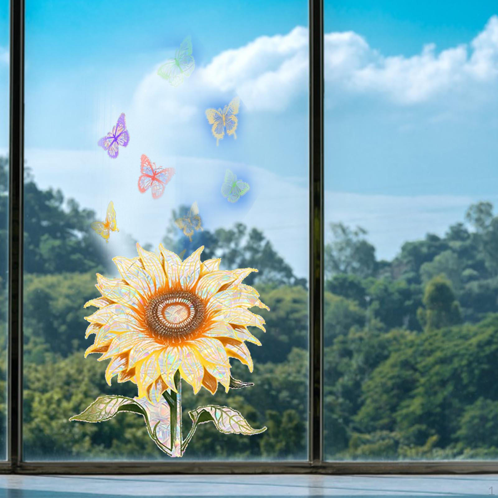 

Метелик Соняшник Window Cling Floral Sticker Mural ПВХ наклейка для фестивального будинку автомобіля 1 Flower