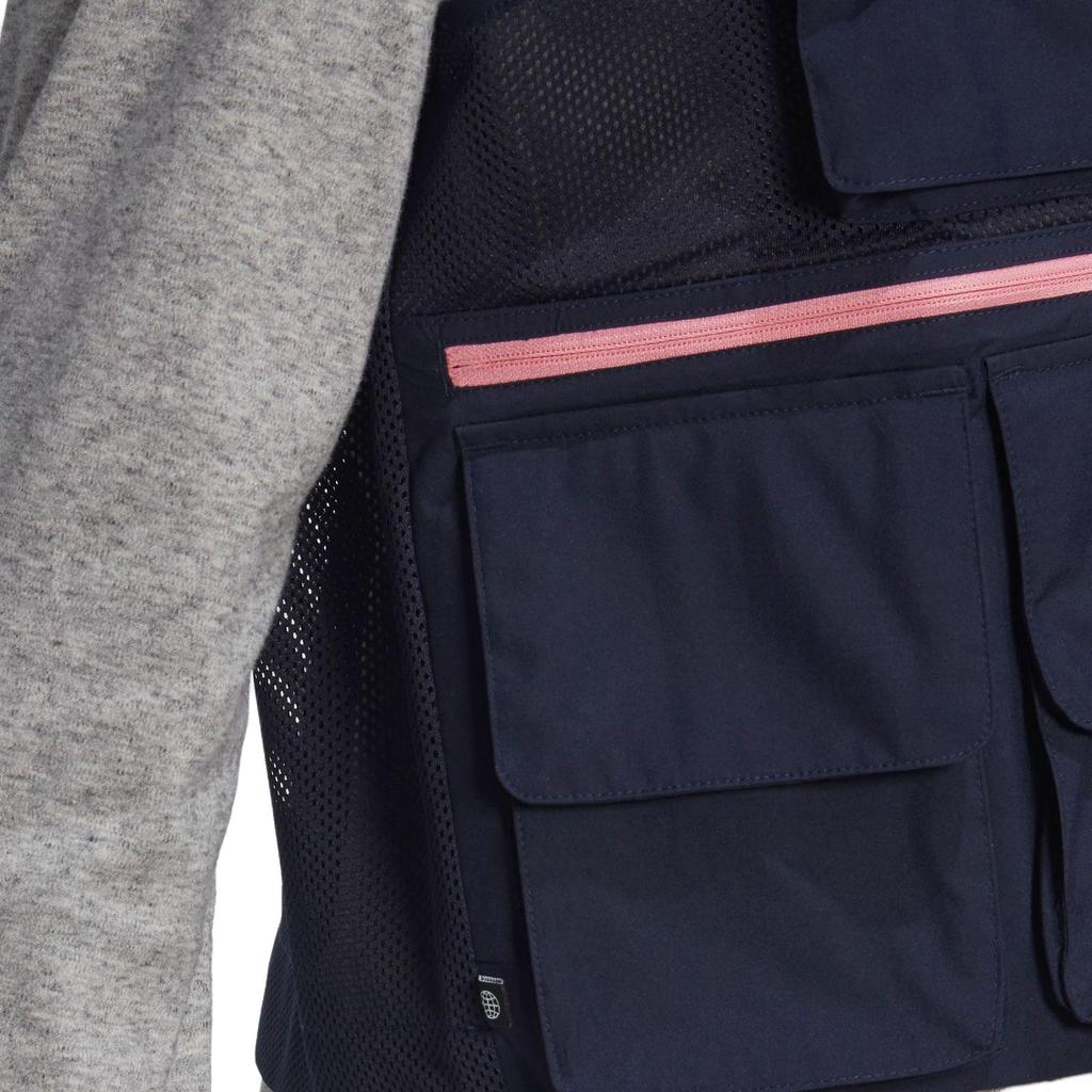 Adidas Contrast Logo Multi-Pocket Sports Vest Men Tops Legend-Ink-Blue HK4986