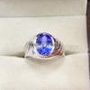 Tanzanite Oval Cut Gemstone With 925 Sterling Silver Ring For Men's #B678 JL375688165260