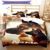 3pcs Custom Name Dog Bedding Set Duvet Cover Closure Includes 1 Duvet Cover & 2 Pillowcases, Soft and Comfortable for All Seasons.