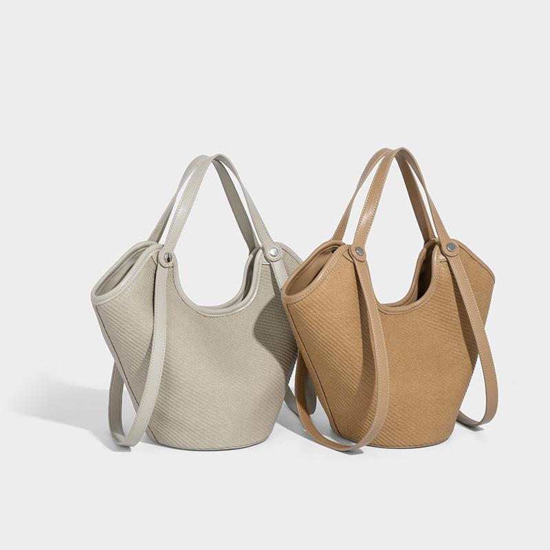 Simple Lightweight Basket Tote Bag for Women 2025 Autumn New Woven Dumpling Bag Single Shoulder Fashion Crossbody Bag