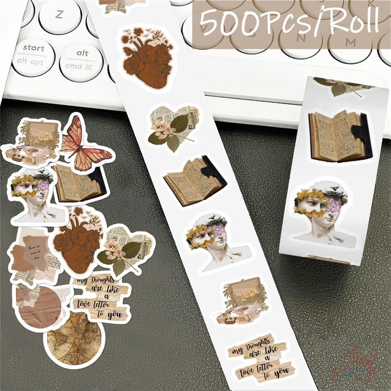 

500 шт./рулон ретро сломанный журнал искусство детские награды наклейки - DIY скрапбукинг альбом декор запечатывание этикетки наклейки