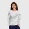 Women's Striped Quick-Dry Off-Shoulder Long-Sleeve T-Shirt