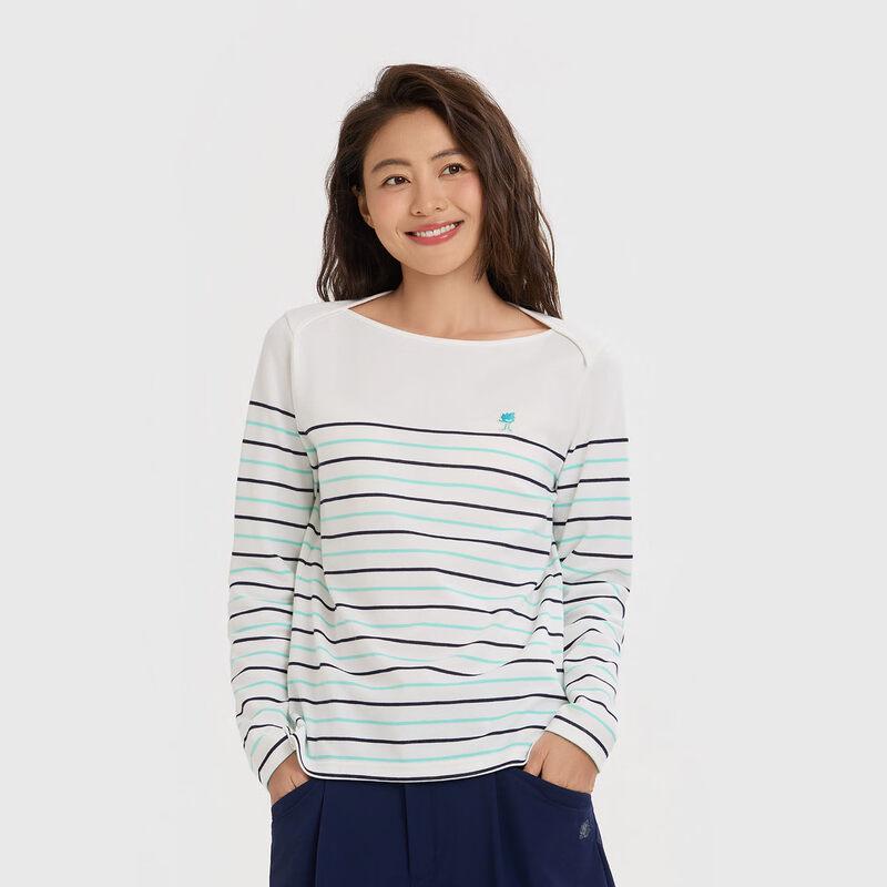 LAFUMA Women s Striped Quick-Dry Off-Shoulder Long-Sleeve T-Shirt 36
