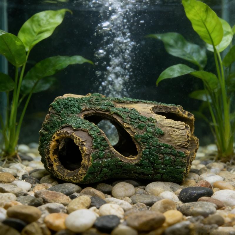 QX2E Fish Habitat Rock House Landscape Bark Art Craft Aquariums Cave Decorations