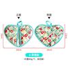 1Pc Fruit Flowers Printed Cotton Heart-shaped Insulation Pad Thickened Anti Scalding Oven Gloves Kitchen Baking Tool