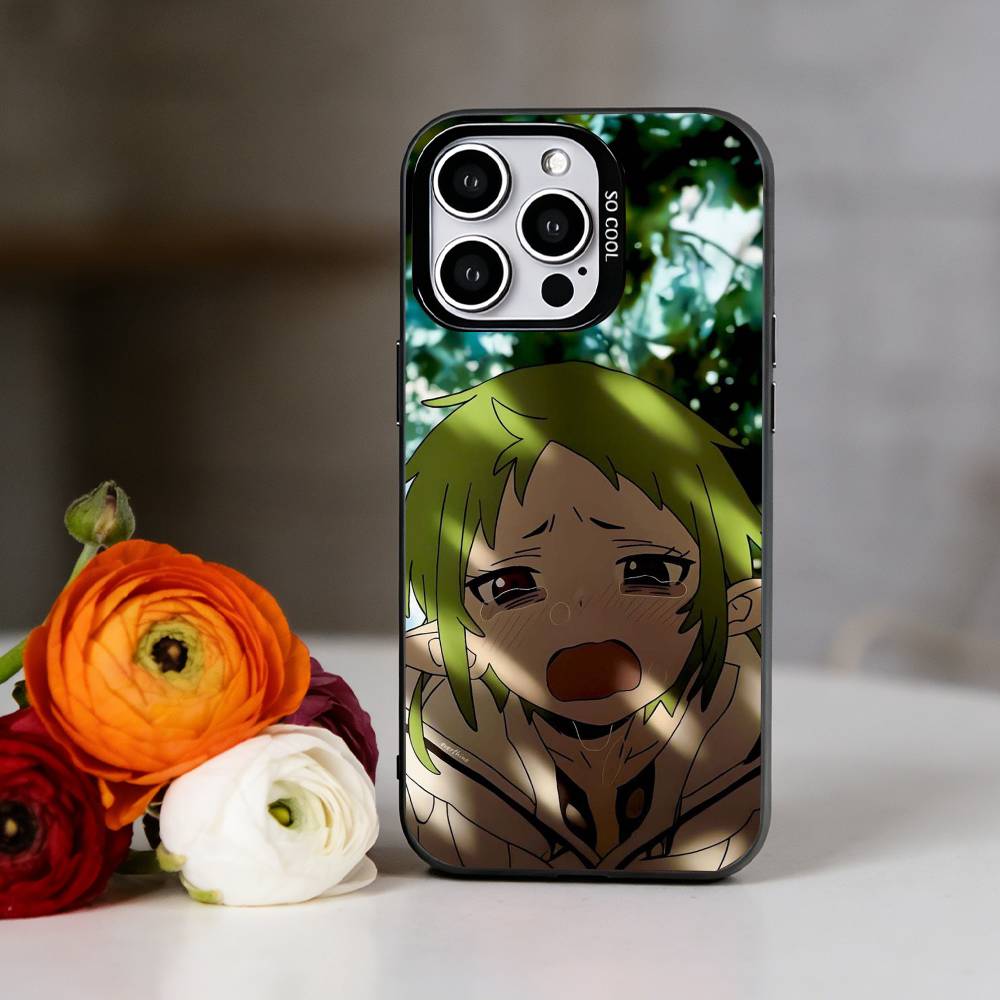 Custodia per Telefono Anime M-Mushoku T-Tensei Per iPhone 17,16,15,14,13,12,11 Plus,Pro Max,XS,Interno Rivestito Argento Colorato