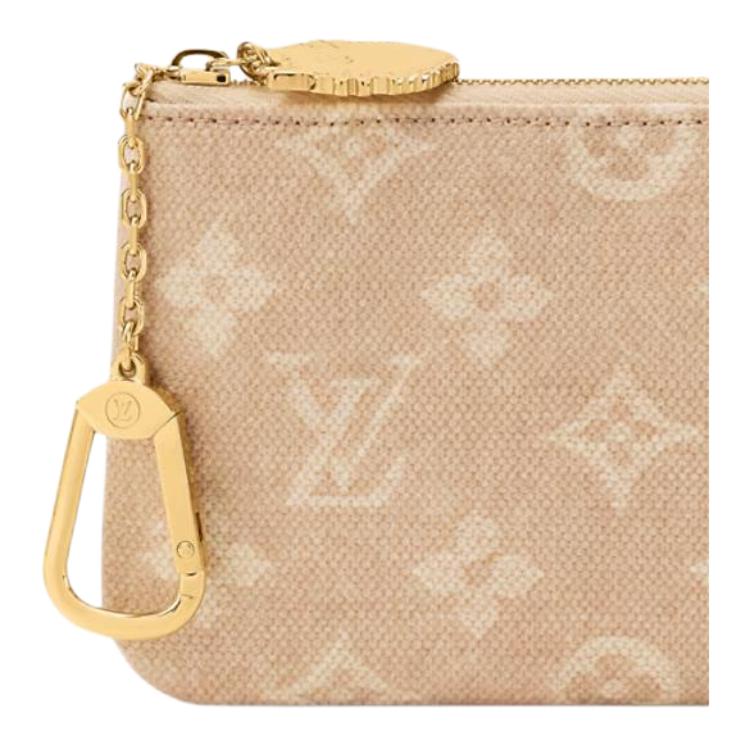 Louis Vuitton Key Pouch S Meowgram Canvas Women Wallets Cream M25758