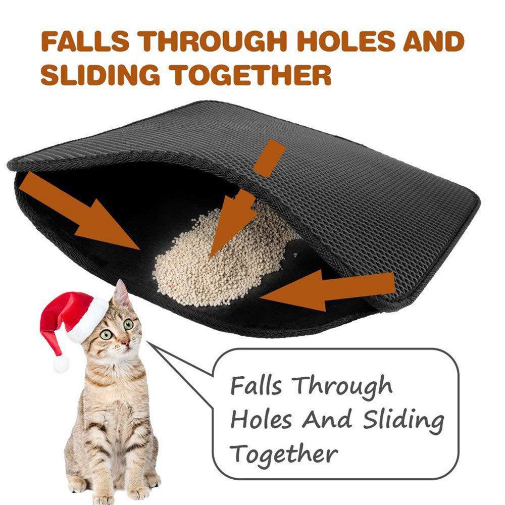 double layer cat litter mat