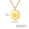 Vnox 60cm Stylish Dog Tag Pendant Neckalce for Men, Stainless Steel Geometric Box Chain Necklace, Birthday Graduate Father Gift