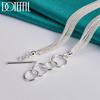 Multi Chain Bead 925 Sterling Silver Necklace Fashion Wedding Jewelry