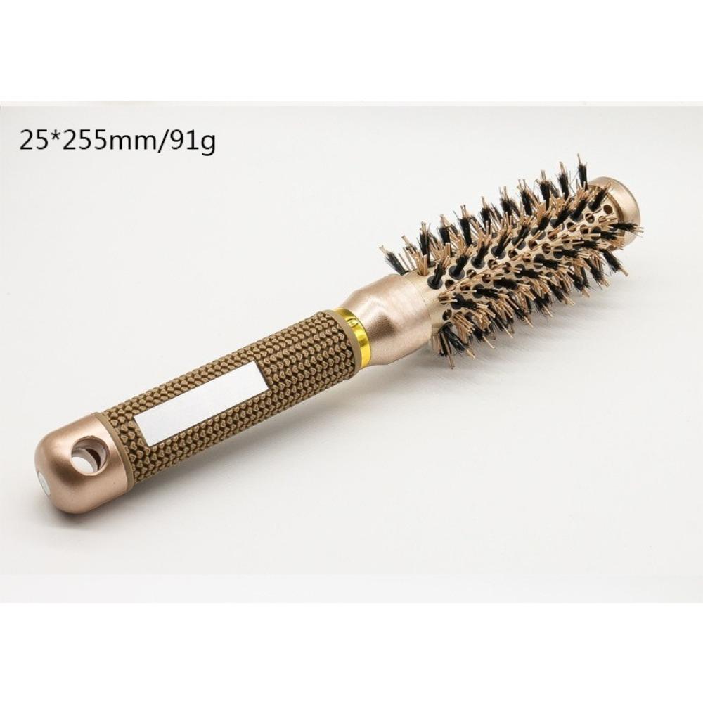 Cylinder Curling Roller Comb Professional Styling Hair Comb 25mm золотой