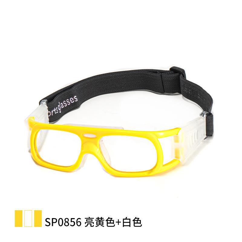 OPOLLY Schutzsportbrille für Fußball, Badminton, Basketball mit Rahmen und Kopfband, rutschfest und sturzsicher, Myopie Basketballbrille