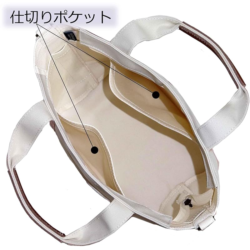 [Daylight Market] Tote Bag Smaller Brand Ladies Canvas Be Independent Canvas Shoulder Bag With Shoulder Belt 2Way Shoulder Bag (natural/beige)