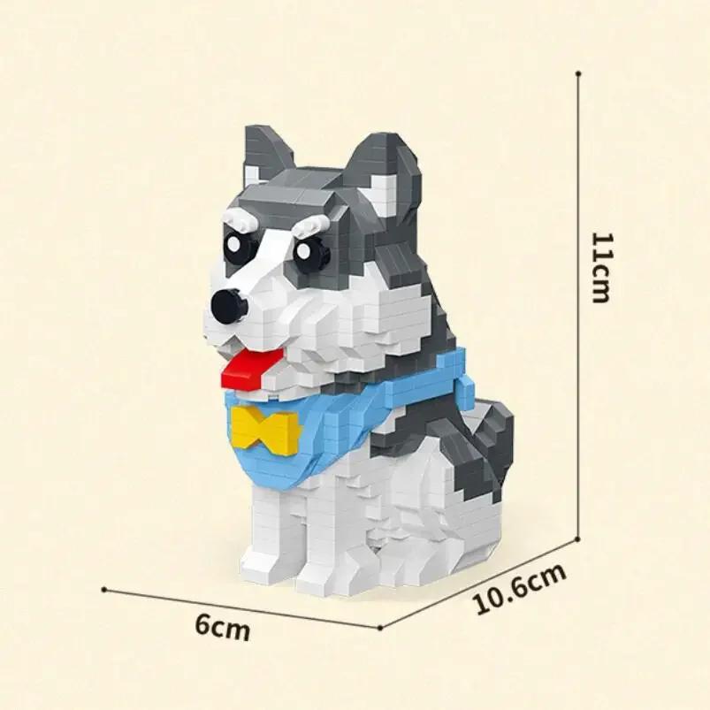 Small Blocks Diy Construction Plaything Husky Shiba Inu Bully Animal Dog Corgi Micro Blocks Kids Gifts Girls Birthday Present Pet Shop Moyu