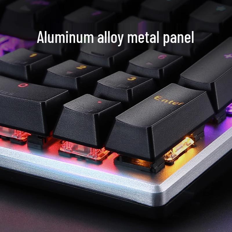 Dareu EK815 Mechanical Keyboard – 108-Key Alloy, Black, Blue, Red, Brown Switches, Wired for E-sports, Gaming, and Office Use.