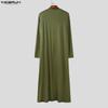 INCERUN S-5XL Men Long Sleeve Open Front Casual Long Cardigan Coats