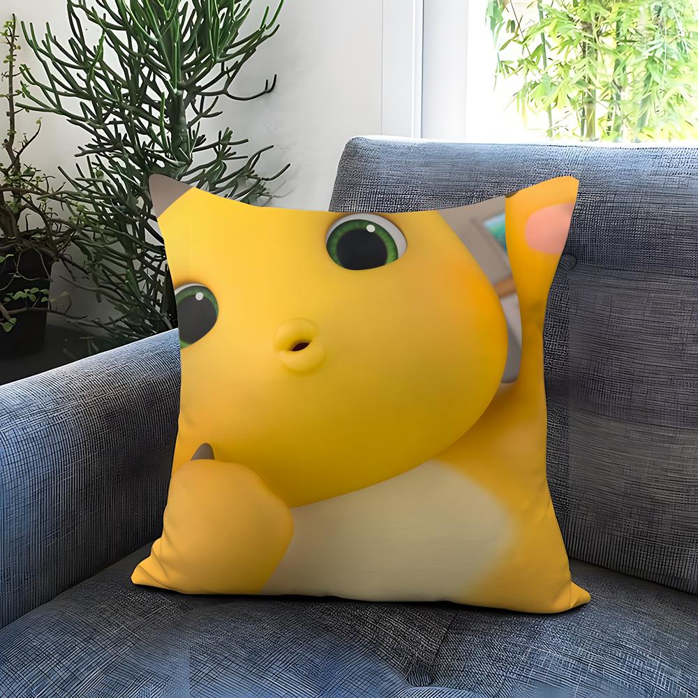 YELLOW DRAGON CUTE NaiLong Cushion Cover Comfortable Reversible Pillow Cover Ideal for Car Sofa Bedroom & Beyond