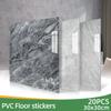 10/20pcs PVC Imitation Marble Floor Stickers Self-adhesive Wall Stickers Waterproof Bathroom Living Room Moden Decoration Decals
