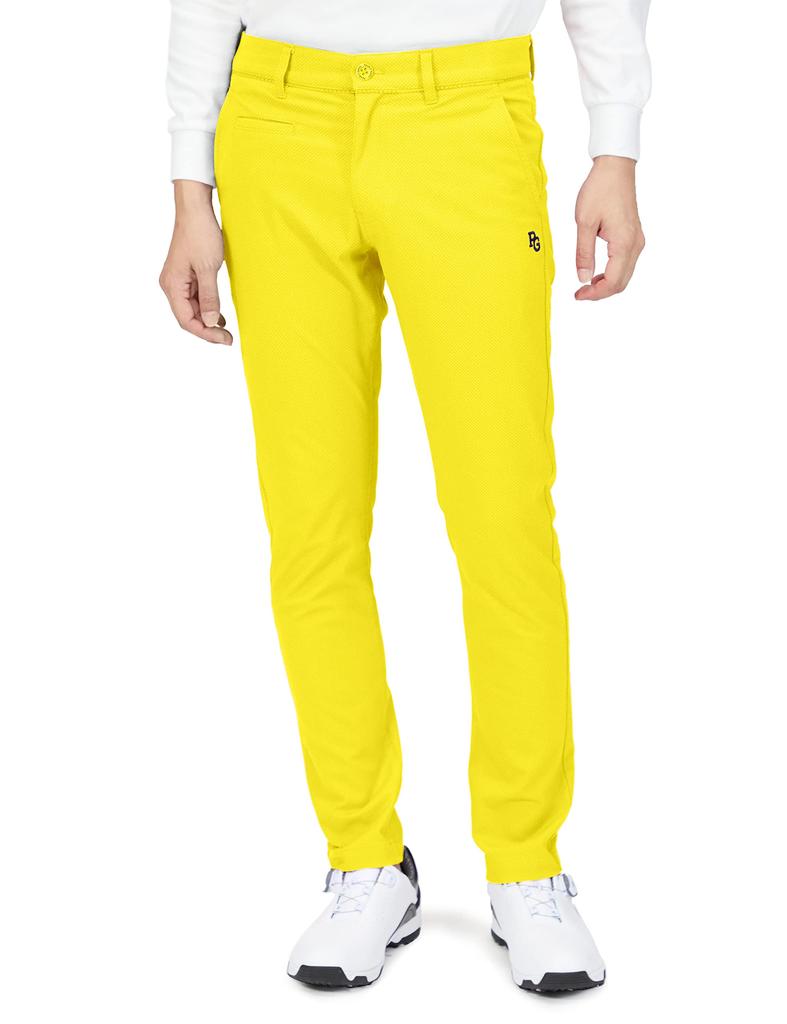 Long Pants Stretch Dobby Washable Lime 3 [Pearly Gates] Men's C/Pe / 053-2231901 130_Yellow [S]