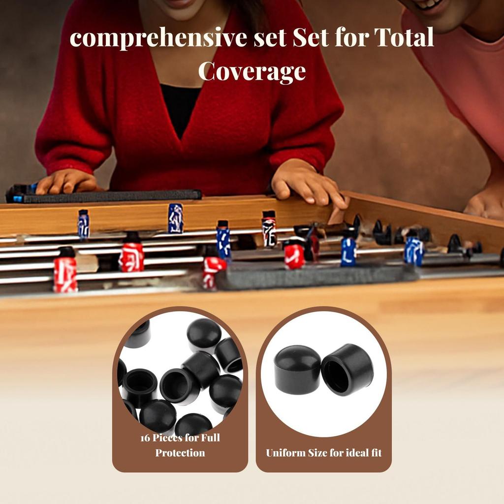 16 × FOOSBALL Machine Rod End Caps, Table Football Rubber Caps 1/2 Inch