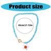 Adjustable Glass Necklace Featuring Vibrant Flowers Decoration for Stylish Women Seek Individuality Casual Wear