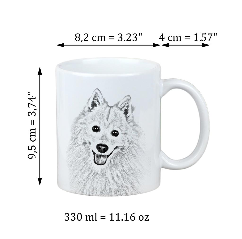Japanese Spitz, Nihon Supittsu - Cup with a Dog, Cute Cup with Graphics, a Gift with Your Photo from the Art-Dog Brand
