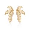 Golden Exaggerated Leaves Retro Women's Earrings Metal Geometry Party Festival Fashion Jewelry