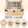 9 Grids Wooden Coffee tea sugar Bag Storage Box Clear Window Lid Sorting Tea Bag Organizer box Office Kitchen Cabinet Organzier