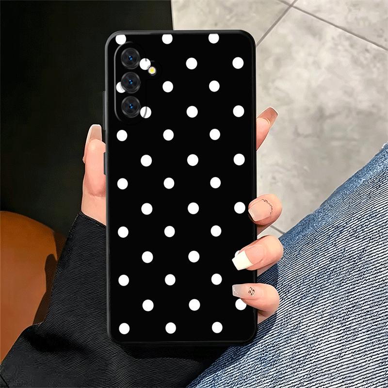 Polka Dots Art Fashion Desgin Soft Phone Case for Samsung A17 A37 A57 A16 A26 A36 A56 A15 A25 A35 A55 A14 A24 A34 A54 A13 A23 A3