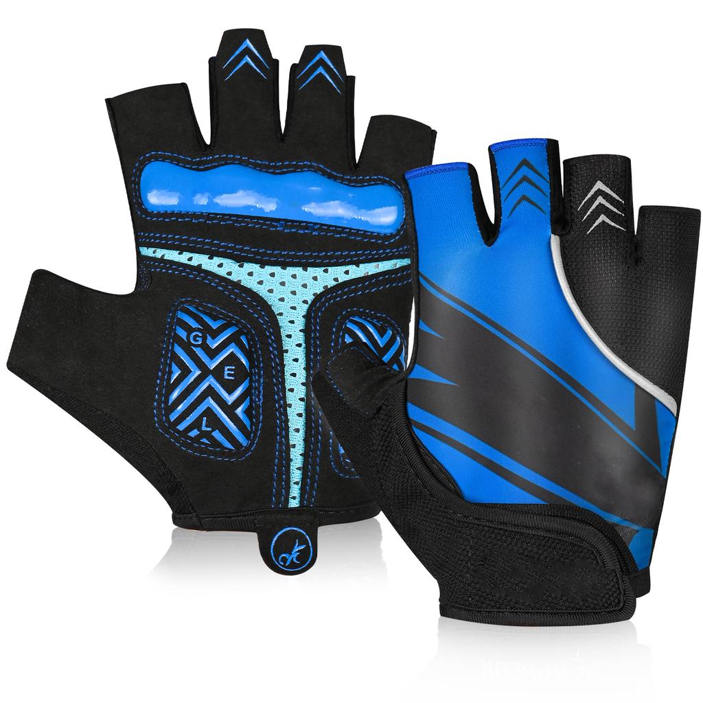 Fahrradhandschuhe Halbfinger MTB Fahrradhandschuhe 5mm Gel-Polster Stoßdämpfend Mountainbike Rennrad Handschuhe für Herren und Damen