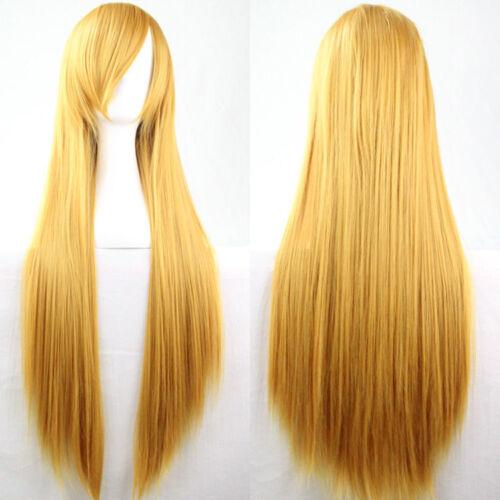 Women 80cm Long Straight Wigs Fashion Cosplay Costume Anime Hair Party Full Wigs