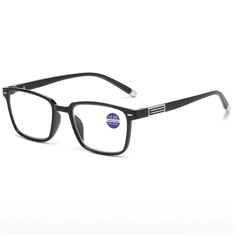 New Fashionable Hd Classic Square Frame Men'S Reading Glasses Ultra Light Neutral High Quality Anti Blue Light Glasses