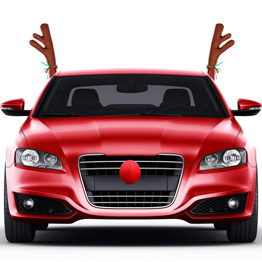 Christmas Reindeer Car Costume Christmas Antlers for Truck SUV Car Decor